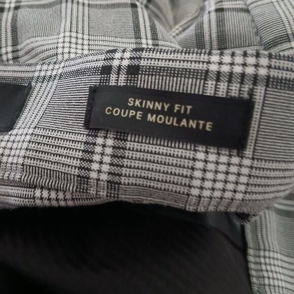 H&M Plaid Dress Trousers Pants Women's 34R Pockets Zip Up Career Office Church - Picture 9 of 13